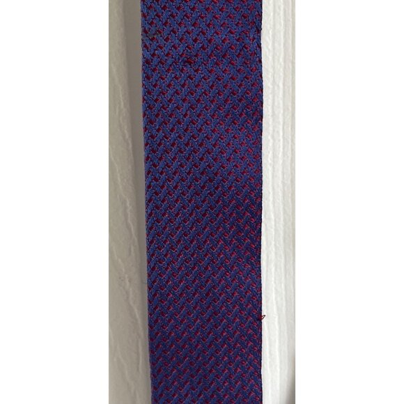 Vintage Trafalgar Silk Button End Braces Suspenders Purple & Red Abstract Patter - Picture 6 of 6